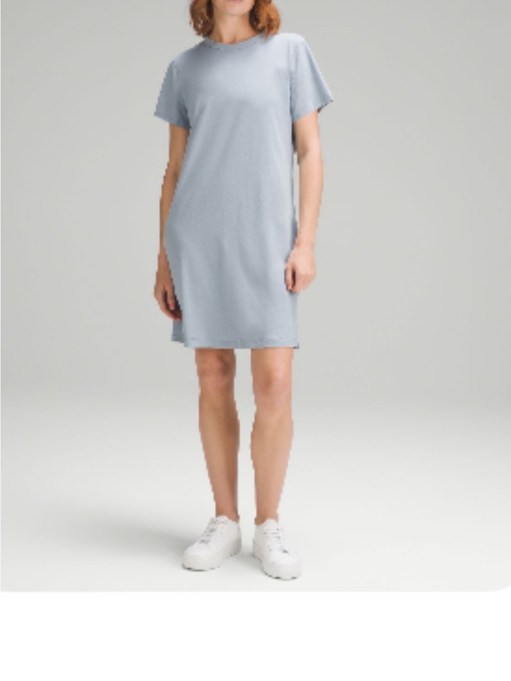 lululemon athletica Light Blue Short Sleeve Mini Dress